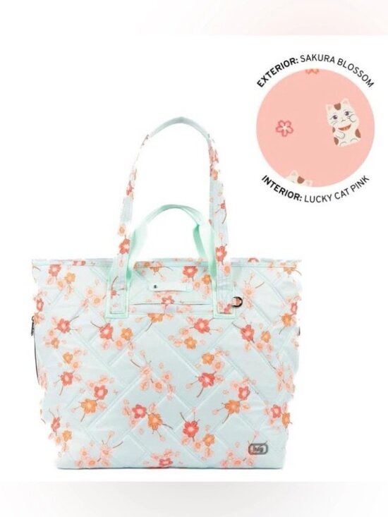 lug Handbags - LUG - Ferry XL SE Expandable Carry-All Tote in Sakura Blossom
